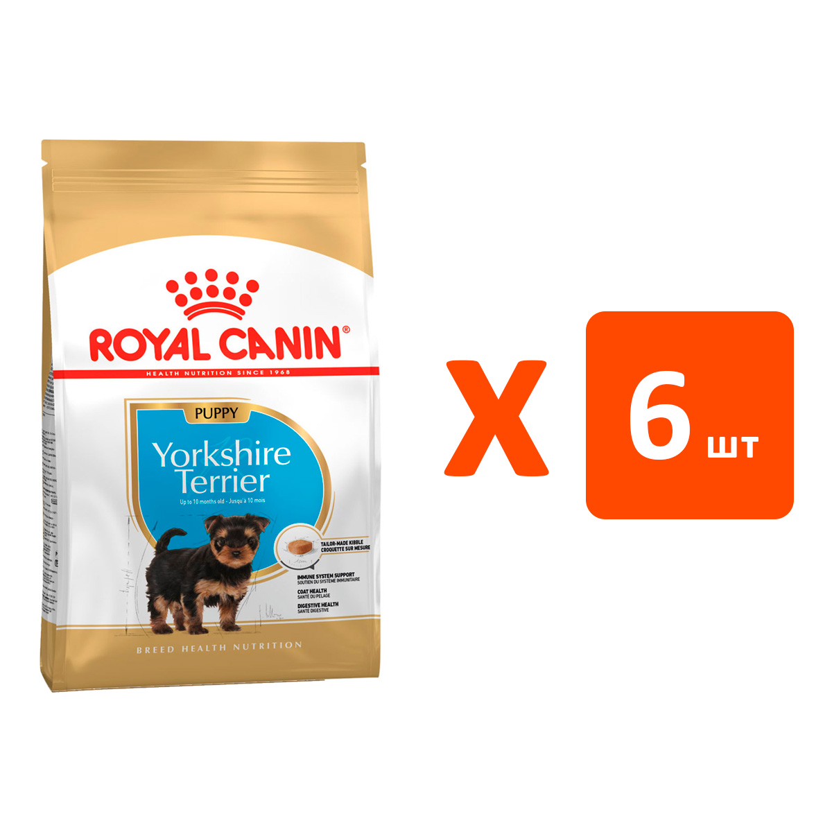 

ROYAL CANIN ROYAL CANIN YORKSHIRE TERRIER PUPPY для щенков йоркширский терьер (1,5 кг х 6