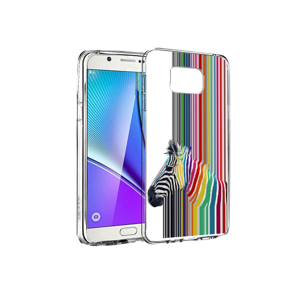 

Чехол MyPads Tocco для Samsung Galaxy Note 5 радужная зебра, Прозрачный, Tocco