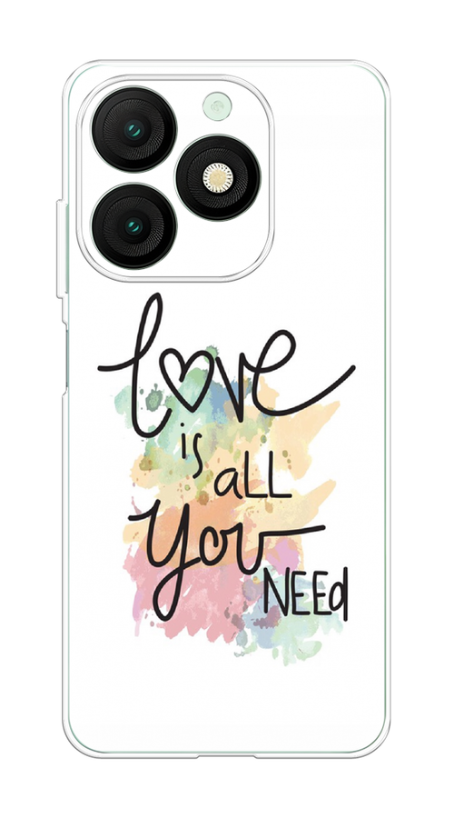 

Чехол на Itel A50 "Love is all you need", Белый;черный;зеленый, 3202250-1