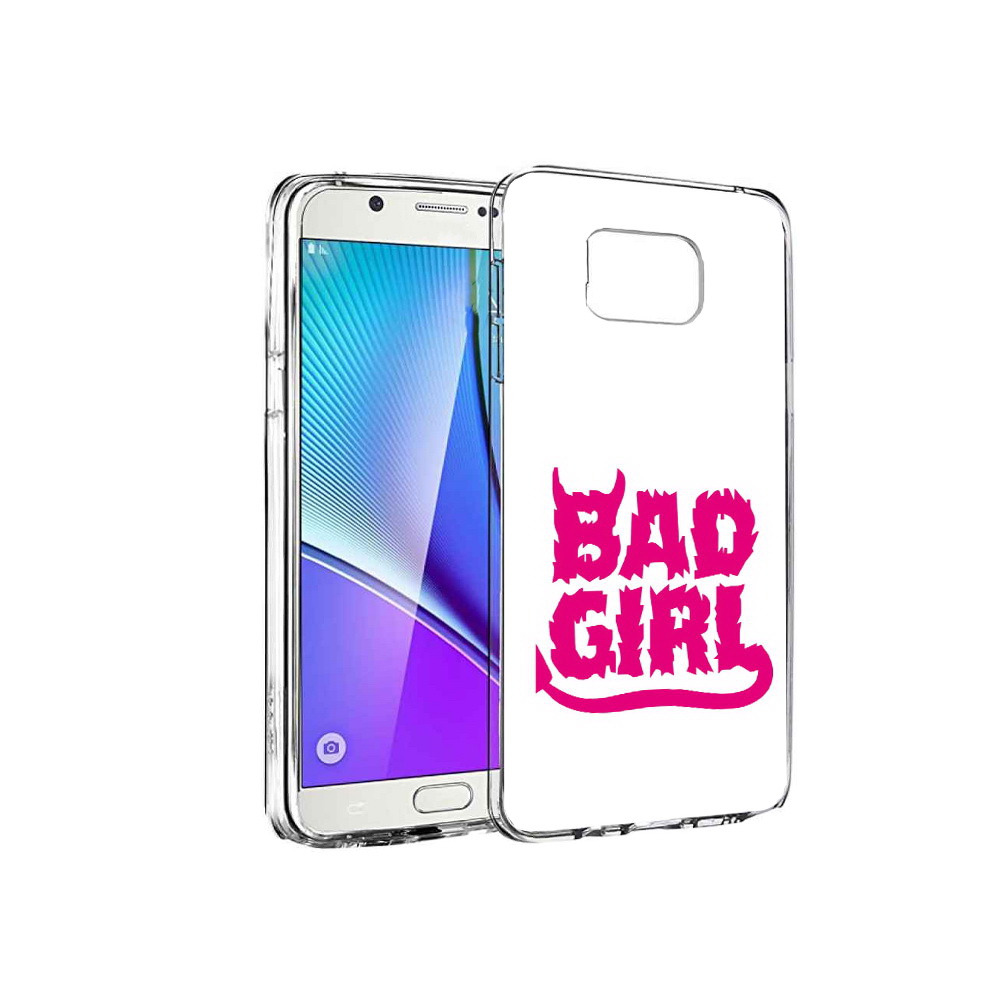 

Чехол MyPads Tocco для Samsung Galaxy Note 5 плохая девочка, Прозрачный, Tocco