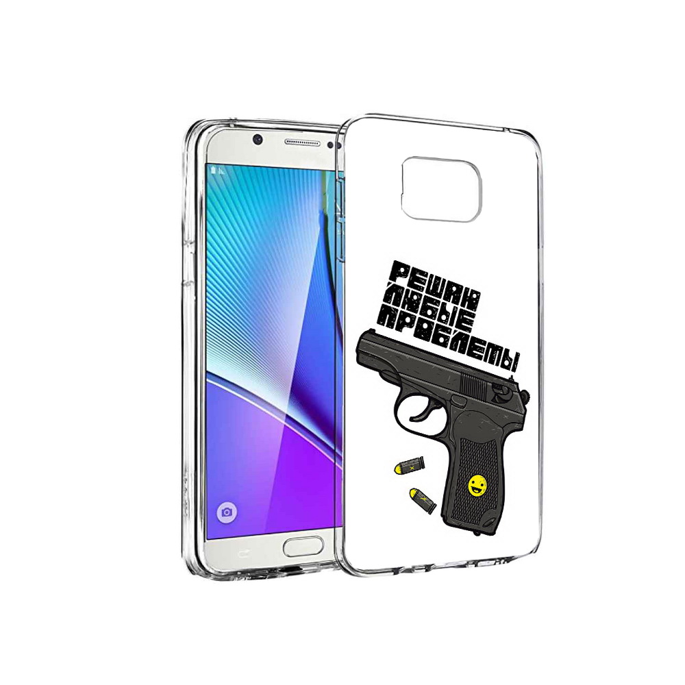

Чехол MyPads Tocco для Samsung Galaxy Note 5 пистолет против проблем, Прозрачный, Tocco