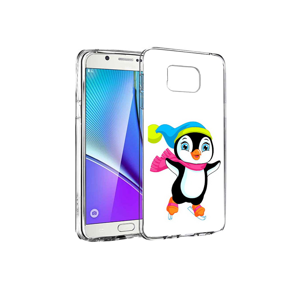 

Чехол MyPads Tocco для Samsung Galaxy Note 5 пингвин на коньках, Прозрачный, Tocco