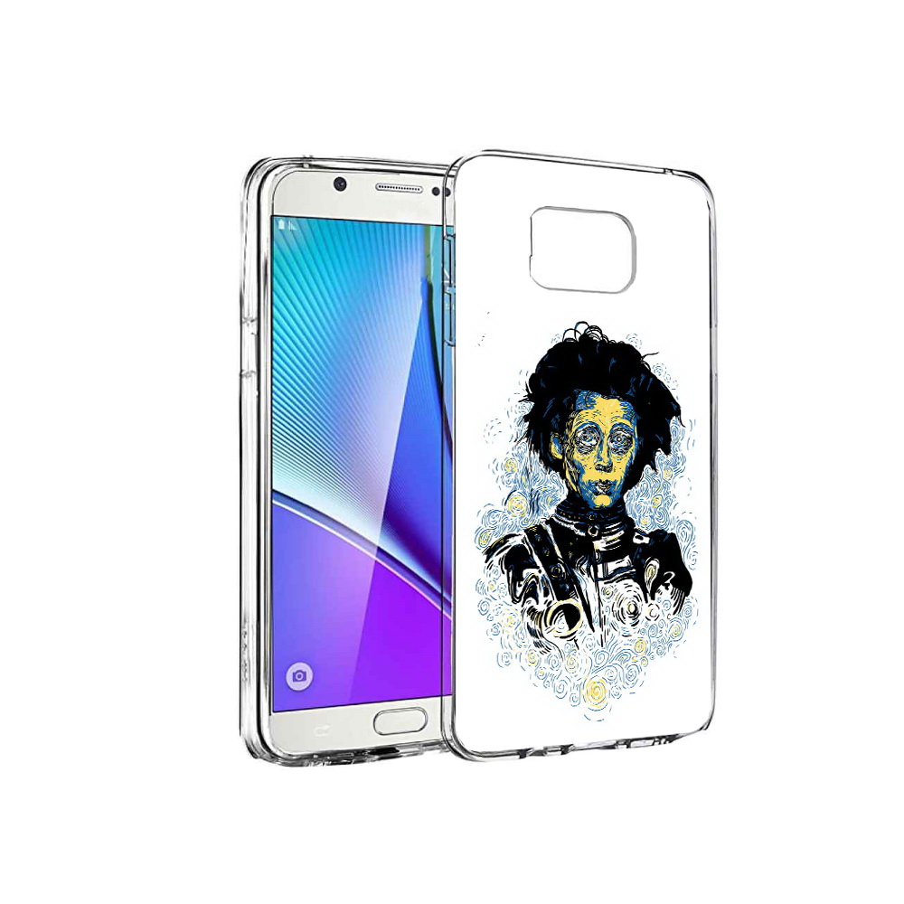 

Чехол MyPads Tocco для Samsung Galaxy Note 5 парень черно-белый абстракция, Прозрачный, Tocco