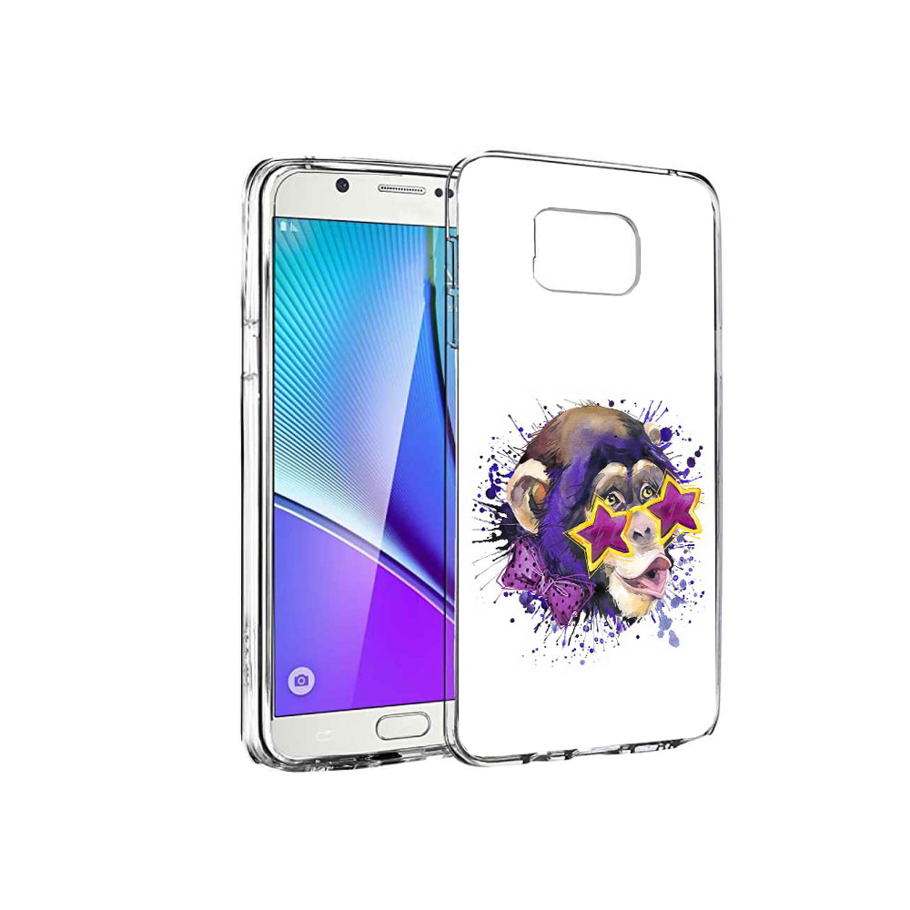 

Чехол MyPads Tocco для Samsung Galaxy Note 5 обезьяна в очках, Прозрачный, Tocco