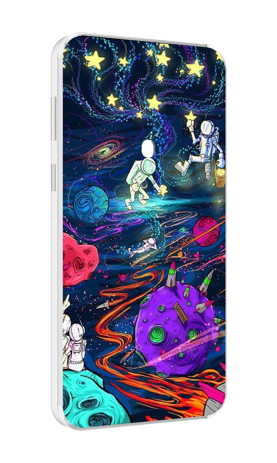 

Чехол MyPads красочный космос для Meizu 16 Plus / 16th Plus, Прозрачный, Tocco
