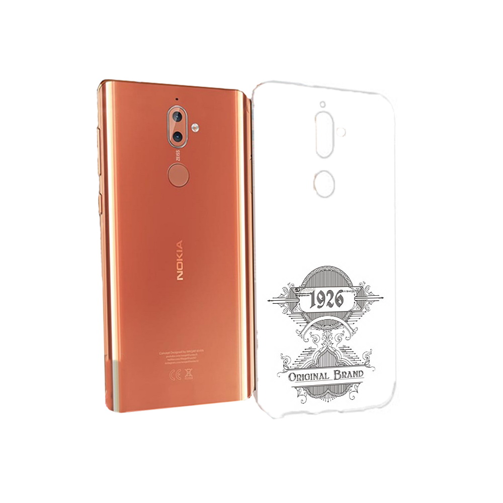 

Чехол MyPads Tocco для Nokia 9 логотип черно белый (PT126479.94.446), Прозрачный, Tocco