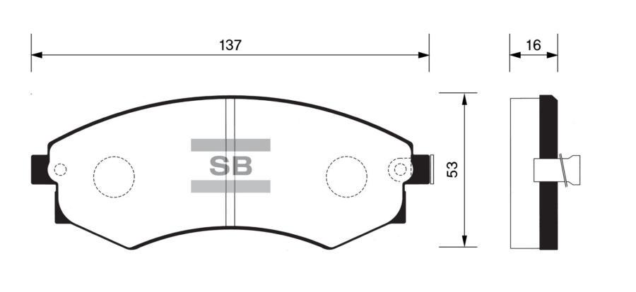 

Тормозные колодки Sangsin brake SP1054-F