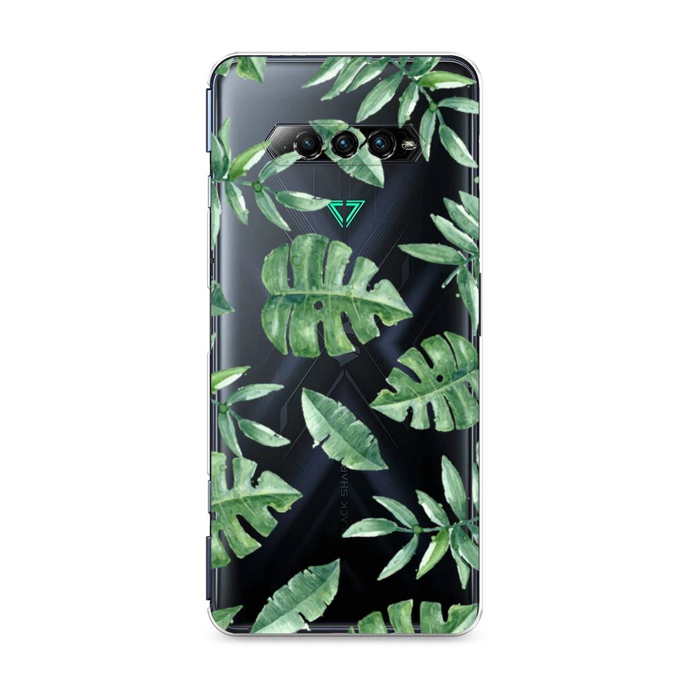 

Чехол Awog на Xiaomi Black Shark 4 pro "Нарисованные пальмовые листья", Зеленый, 317650-4