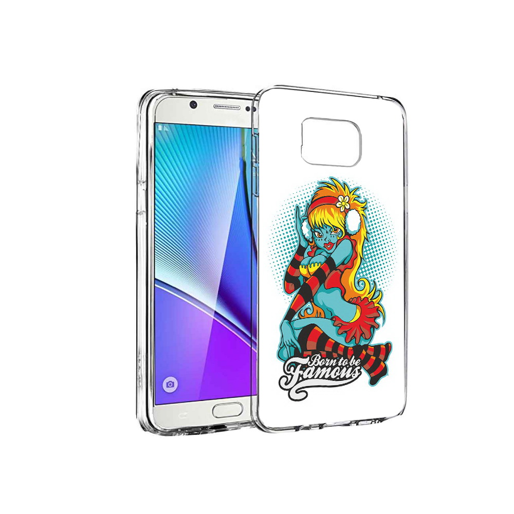 

Чехол MyPads Tocco для Samsung Galaxy Note 5 нарисованная девушка в наушниках, Прозрачный, Tocco