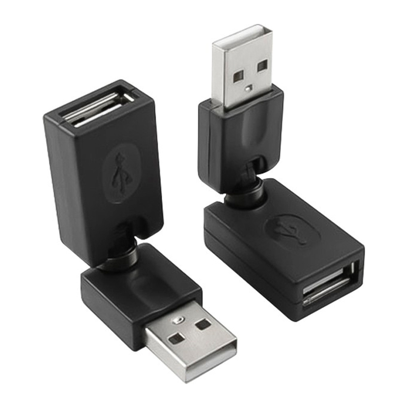 

Переходник GCR USB A - USB A вилка-розетка м черный