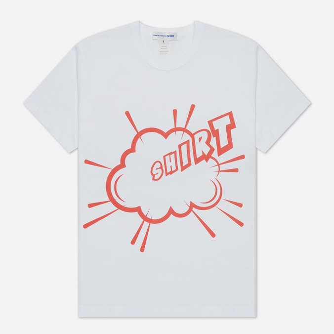 

Футболка мужская Comme des Garcons SHIRT FI-T008-S22-3 белая S, FI-T008-S22-3