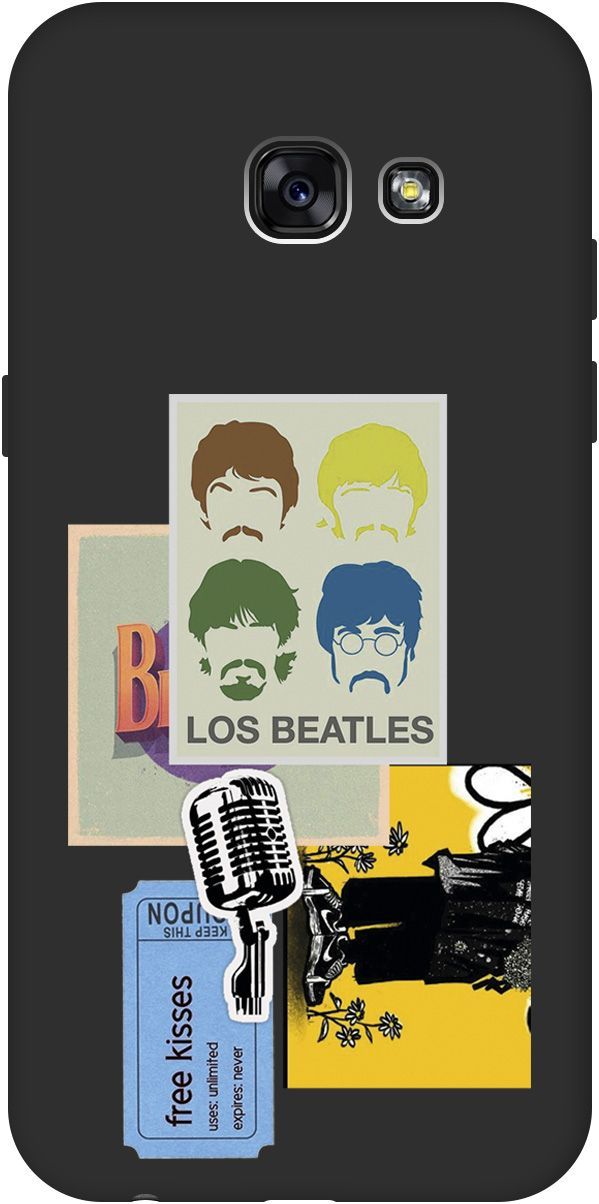 

Чехол на Samsung Galaxy A5 (2017) с принтом "Beatles Stickers" черный, Черный;белый, 8415