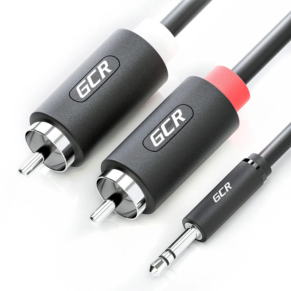 Кабель Greenconnect 2RCA - Jack 35 15м Black 1133₽