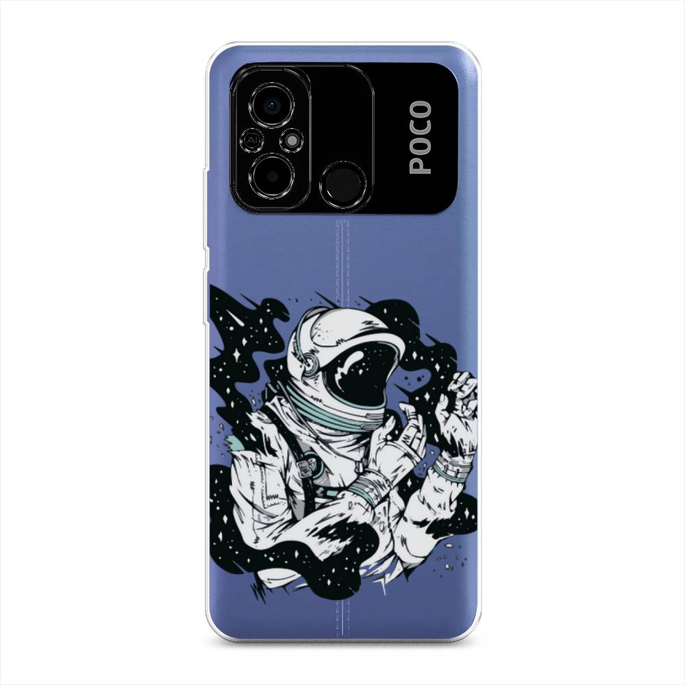 

Чехол Awog на Poco C55 "Космонавт арт", Черный;бежевый;белый, 318250-7