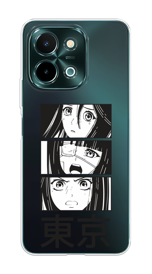 

Чехол на Vivo Y28 4G "Tokyo girls", Белый;черный;прозрачный, 2611650-1