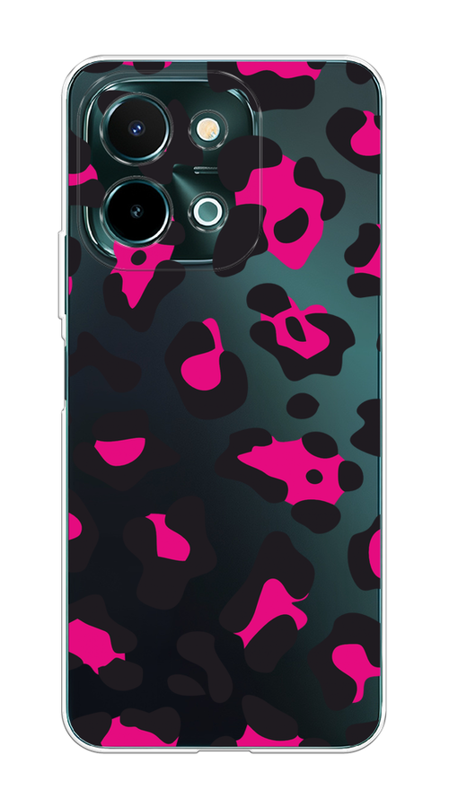 

Чехол на Vivo Y28 4G "Pink cow spots", Черный;розовый, 2611650-1