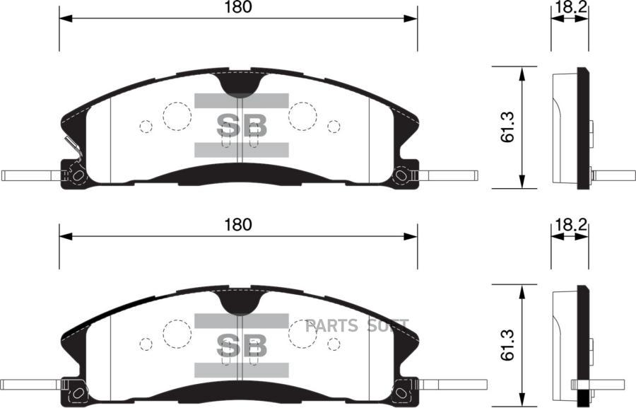

Тормозные колодки Sangsin brake SP 1620