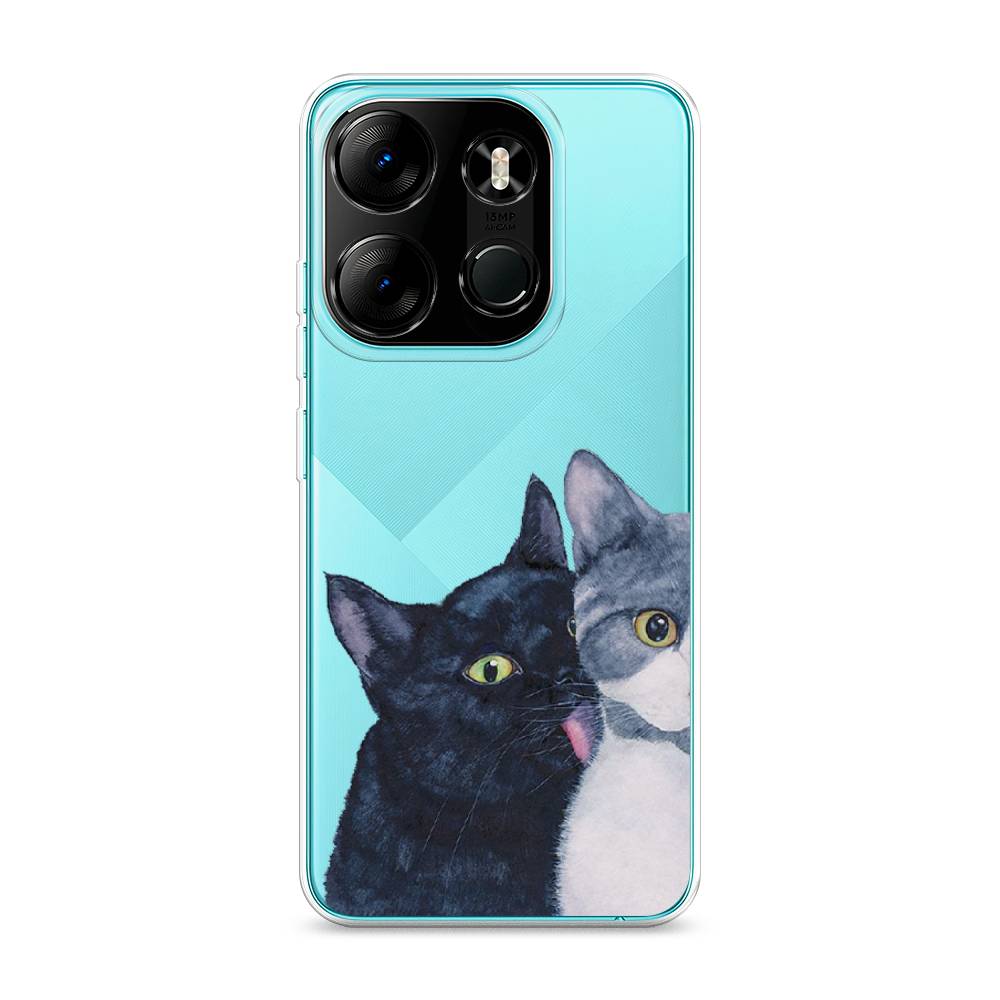 

Чехол Awog на Tecno Pop 7 Pro "Кошачья любовь", Синий, 303450-1