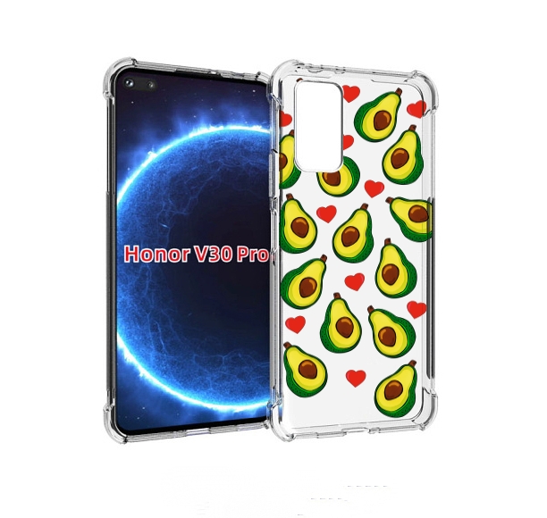 

Чехол бампер MyPads миленькие-авокадо для Honor V30 Pro, Прозрачный, Tocco