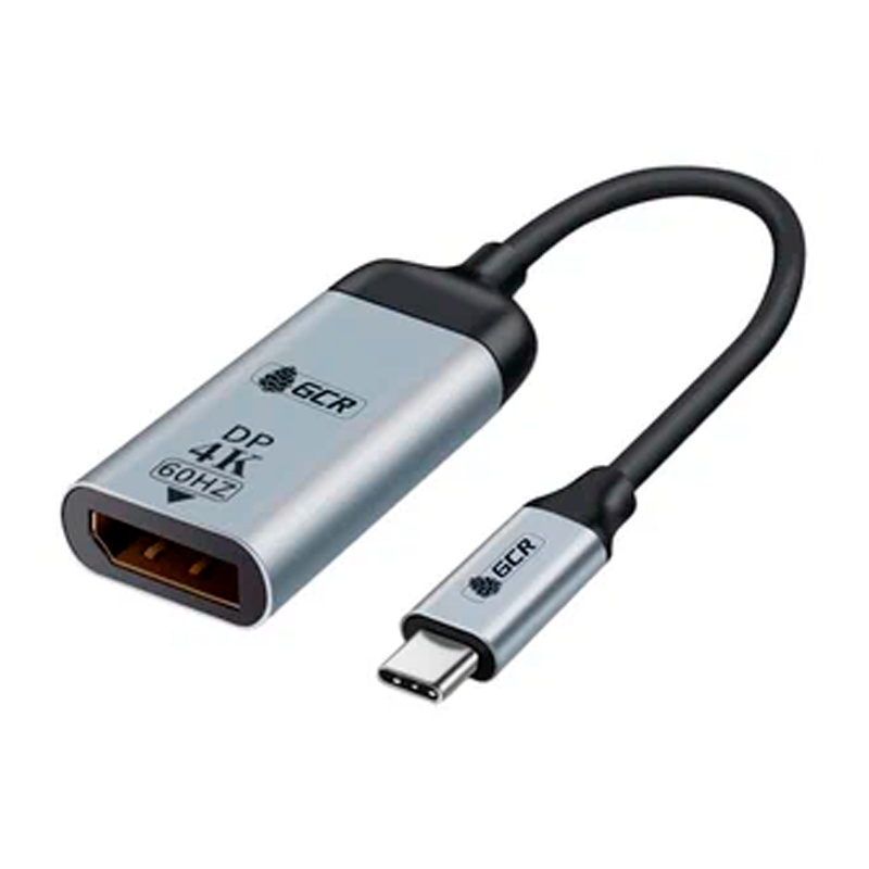 

Переходник GCR USB Type-C - DisplayPort вилка-розетка 0.15м черный