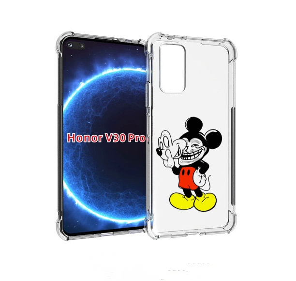 

Чехол бампер MyPads микки-маус-троллер для Honor V30 Pro, Прозрачный, Tocco
