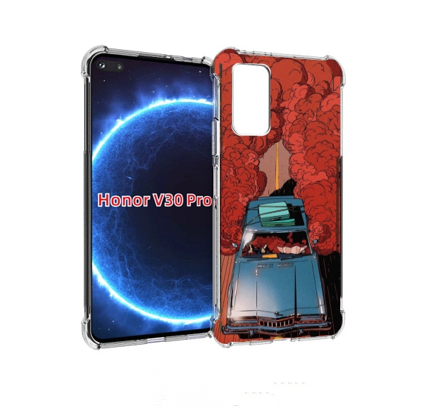 

Чехол бампер MyPads машина мчится с дымком для Honor V30, Прозрачный, Tocco