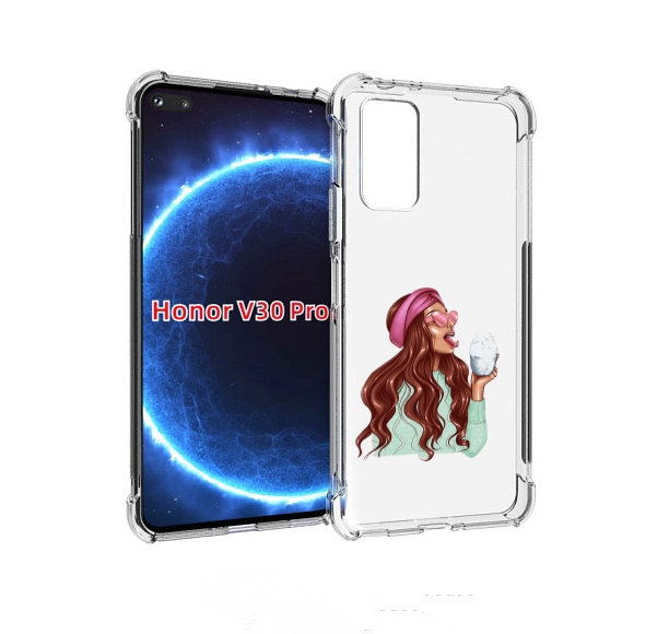

Чехол бампер MyPads любительница-снега женский для Honor, Прозрачный, Tocco