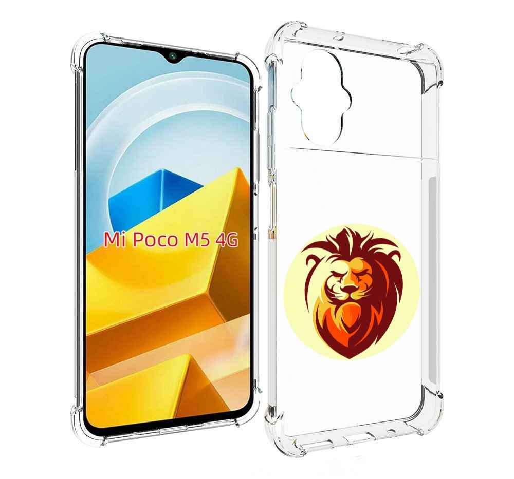 

Чехол Mypads Картинка-Лев Для Poco M5 Противоударный, Прозрачный, Tocco