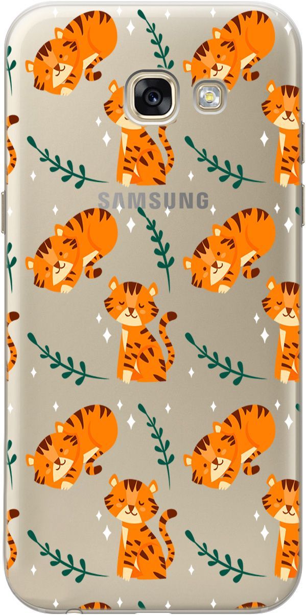 

Чехол на Samsung Galaxy A5 (2017) с принтом "Tigers" прозрачный, 5381