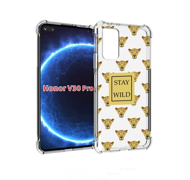 

Чехол бампер MyPads леопард-вайлд для Honor V30 Pro, Прозрачный, Tocco