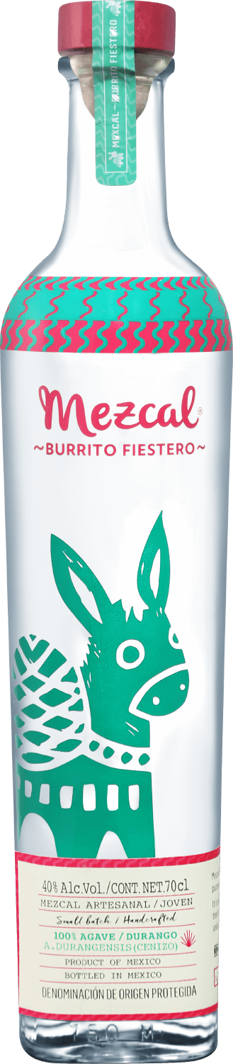 

Текила Мескаль Burrito Fiestero Mezcal Joven Cenizo, Серебряная