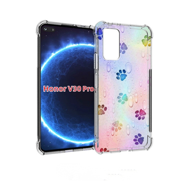 

Чехол бампер MyPads лапки для Honor V30 Pro, Прозрачный, Tocco