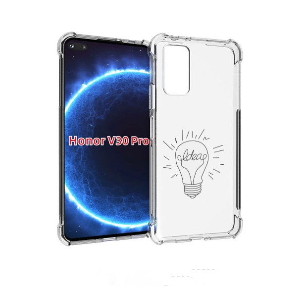 

Чехол бампер MyPads лампочка-с-идеей для Honor V30 Pro, Прозрачный, Tocco