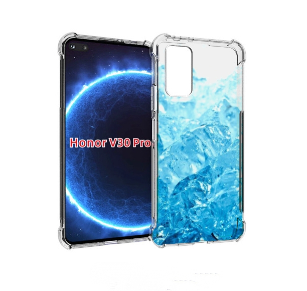 

Чехол бампер MyPads кусочки-льда для Honor V30 Pro, Прозрачный, Tocco