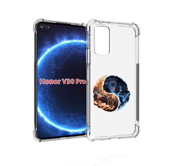 

Чехол бампер MyPads кс-го-инь-янь для Honor V30 Pro, Прозрачный, Tocco