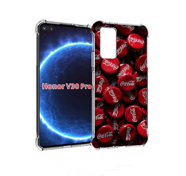

Чехол бампер MyPads крышки от кокаколы для Honor V30 Pro, Прозрачный, Tocco