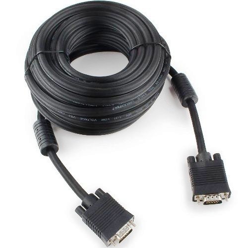 фото Кабель vga 15m-15m cablexpert cc-ppvga-10m-b professional, тройное экранирование, 2 фильтр