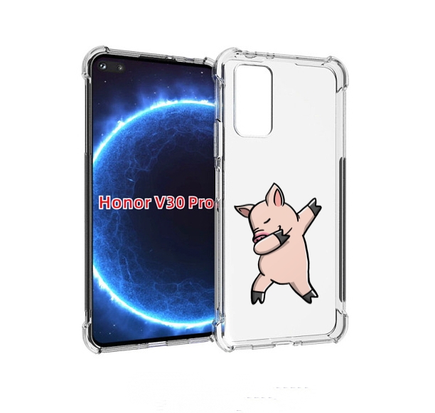 

Чехол бампер MyPads крутой-поросенок для Honor V30 Pro, Прозрачный, Tocco