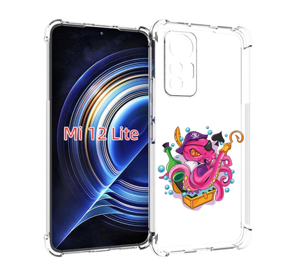 

Чехол MyPads осьминог пират детский для Xiaomi 12 Lite, Прозрачный, Tocco