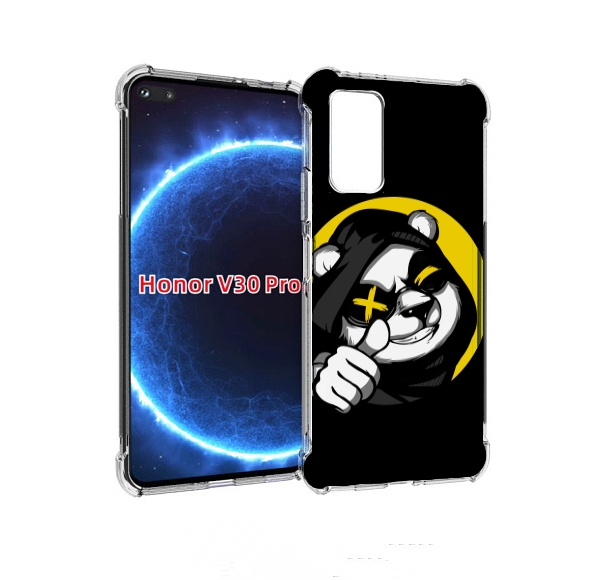 

Чехол бампер MyPads крутая пандочка ок для Honor V30 Pro, Прозрачный, Tocco