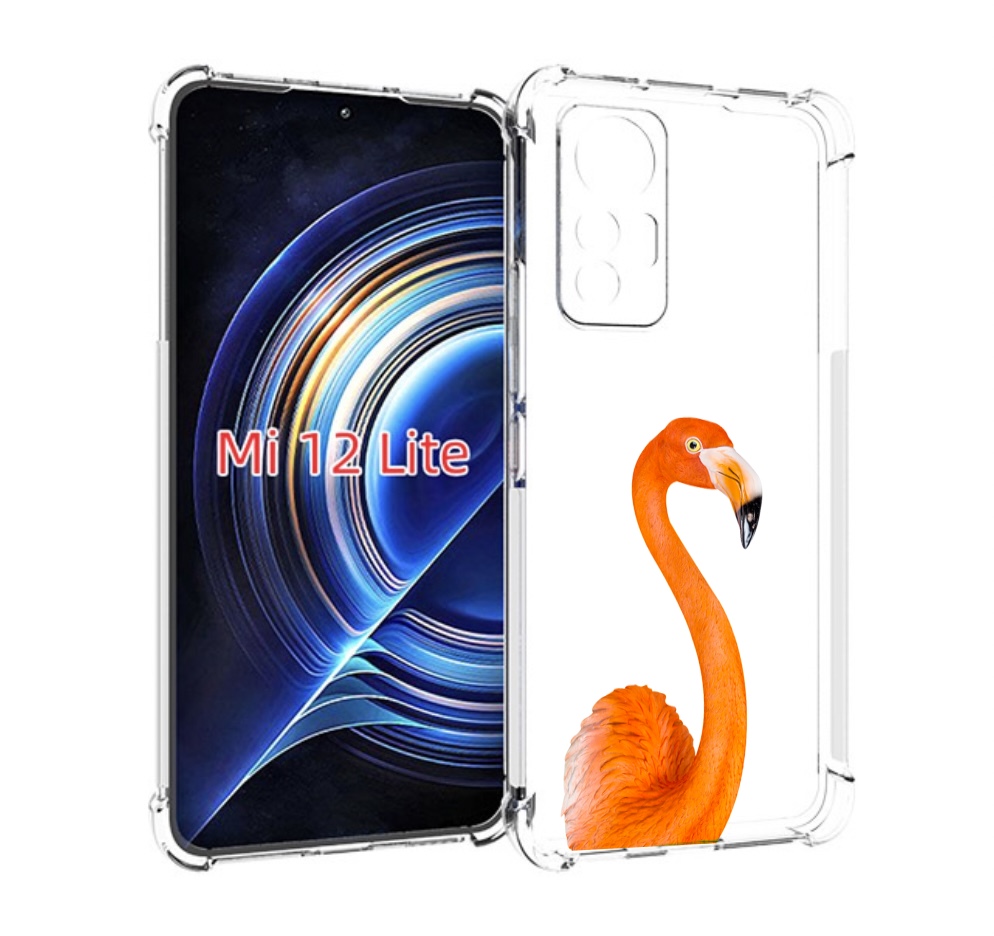 

Чехол MyPads оранжевый-фламинго для Xiaomi 12 Lite, Прозрачный, Tocco