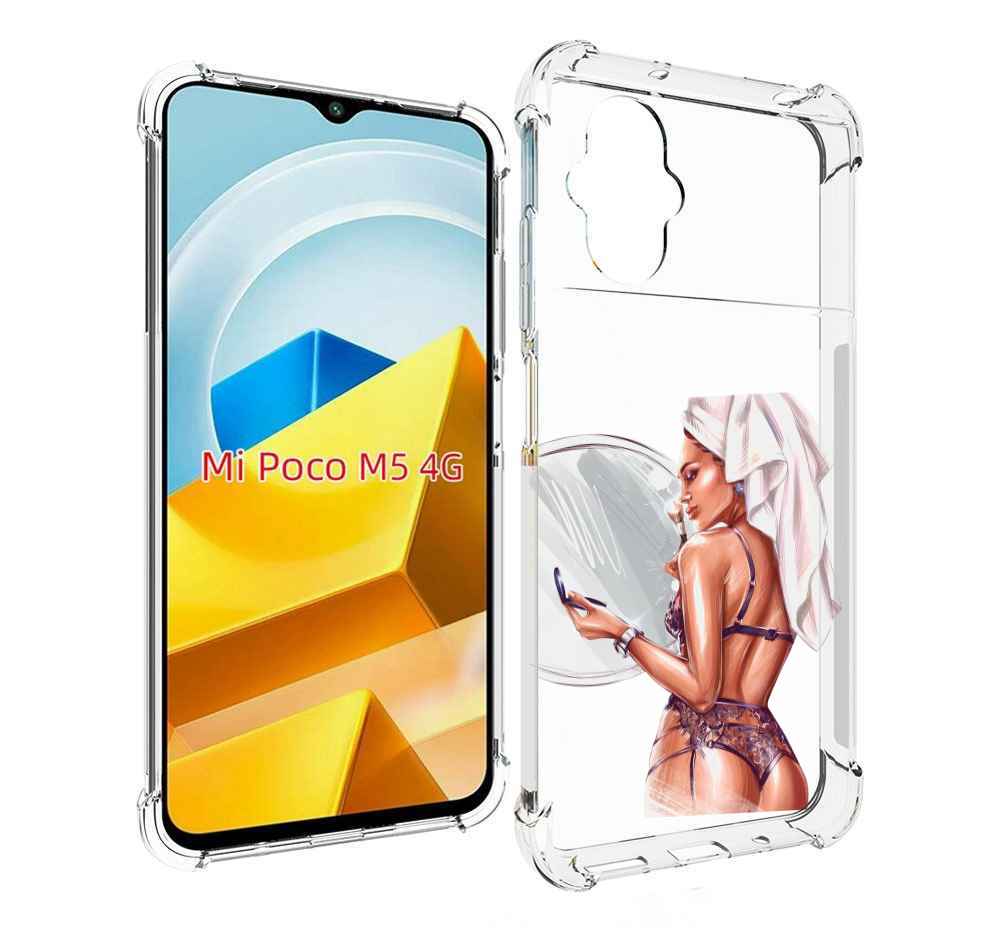 

Чехол MyPads Tocco для Xiaomi M5 Девушка-с-полотенцем женский, Прозрачный, Tocco