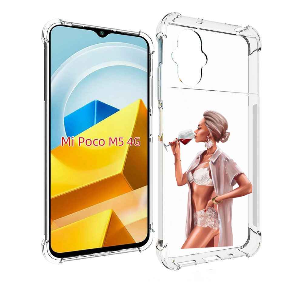 

Чехол MyPads Tocco для Xiaomi M5 Девушка-с-вином женский, Прозрачный, Tocco