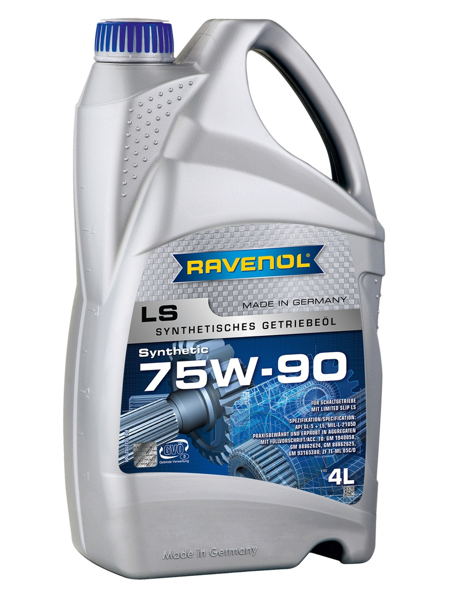 фото Трансмиссионное масло ravenol getriebeoel ls 75w90 4л 1222102-004