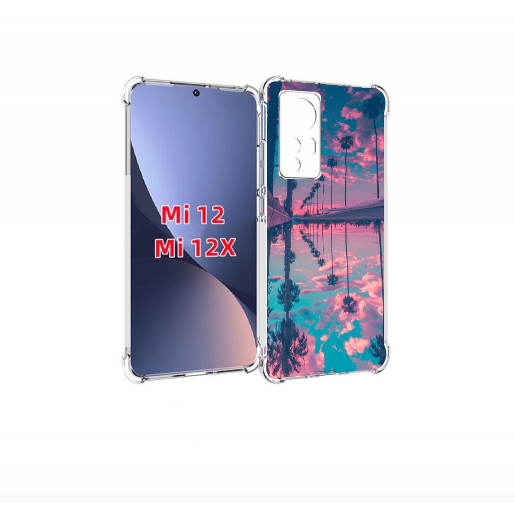 

Чехол бампер MyPads отражение-пальм для Xiaomi 12., Прозрачный, Tocco