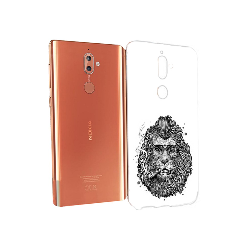 

Чехол MyPads Tocco для Nokia 9 курящий лев (PT126479.94.432), Прозрачный, Tocco