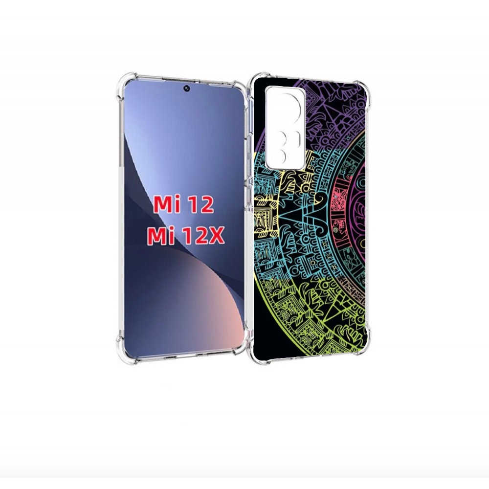 

Чехол бампер MyPads орнамент полукруга для Xiaomi 12., Прозрачный, Tocco