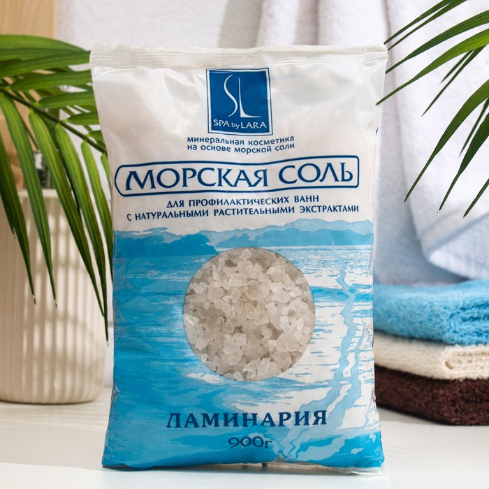 

Соль морская Spa by Lara для ванн с экстрактом ламинарии, 900 г