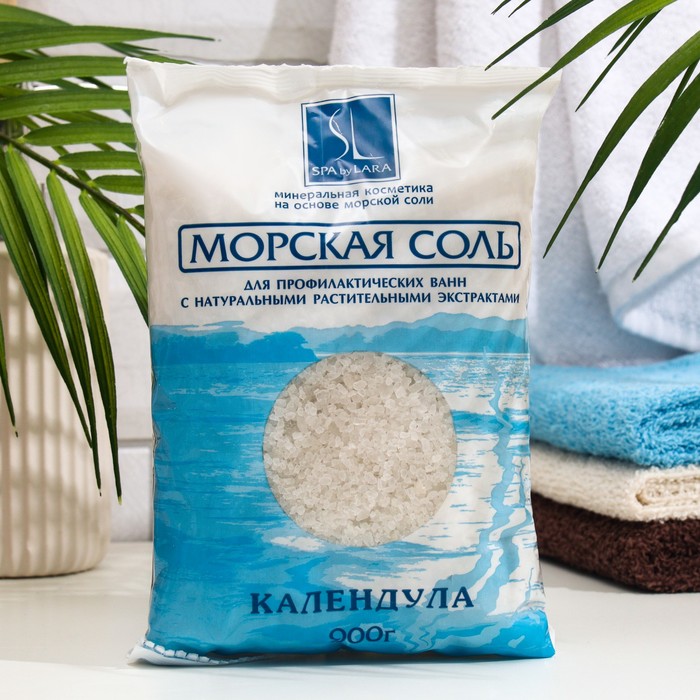 

Соль морская Spa by Lara для ванн с экстрактом календулы, 900 г