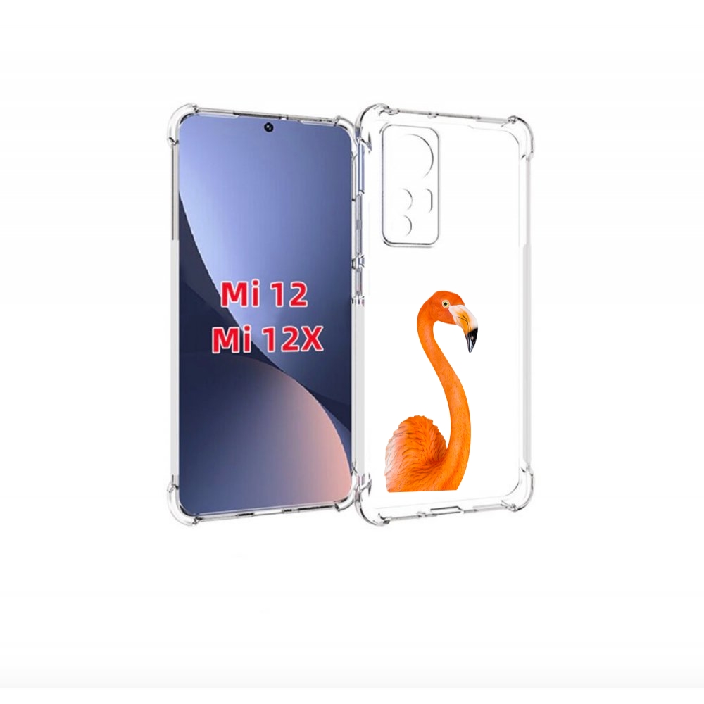 

Чехол бампер MyPads оранжевый-фламинго для Xiaomi 12., Прозрачный, Tocco